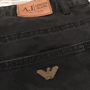 Armani 32 x 28 black jeans